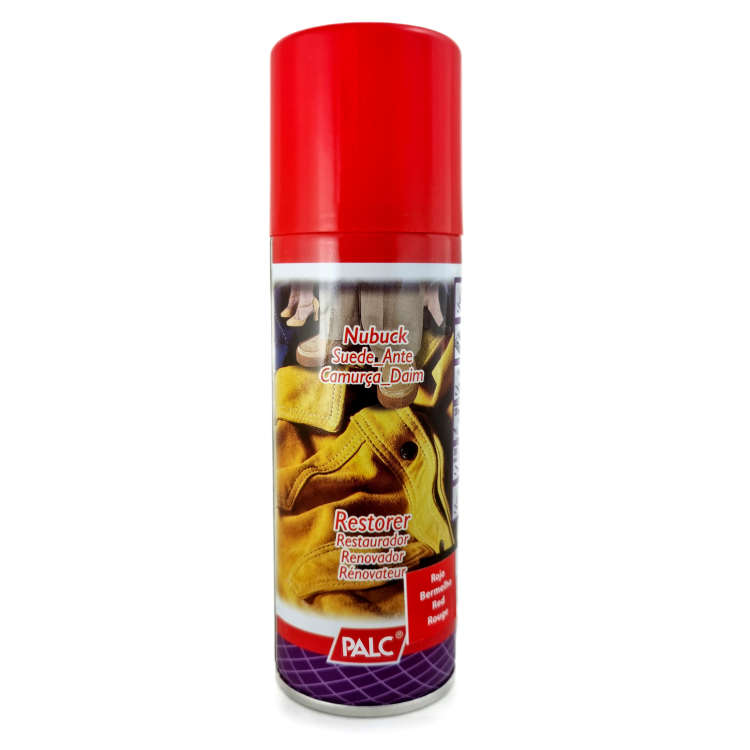 Renowator PALC do zamszu i nubuku w sprayu – intensywna czerwień. Odnawia kolor, nie zatyka porów, idealny do butów, torebek i odzieży. Szybko schnie, łatwy w użyciu. Przywróć zamszowi żywy kolor i świeży wygląd w kilka chwil!