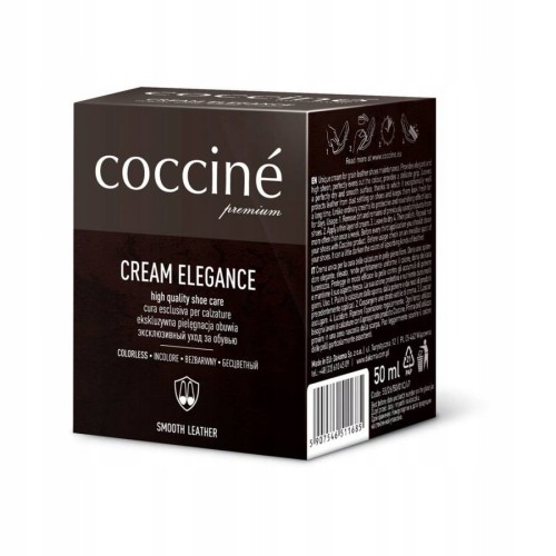 COCCINE CREAM ELEGANCE Krem do Obuwia BEZBARWNY Pasta do skóry licowej HIT!