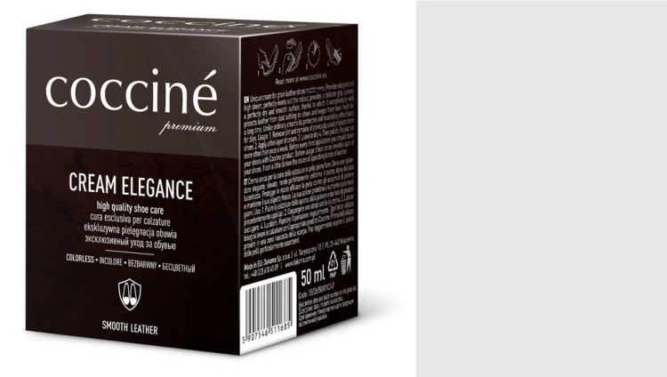 COCCINE CREAM ELEGANCE Krem do Obuwia BEZBARWNY Pasta do skóry licowej HIT!
