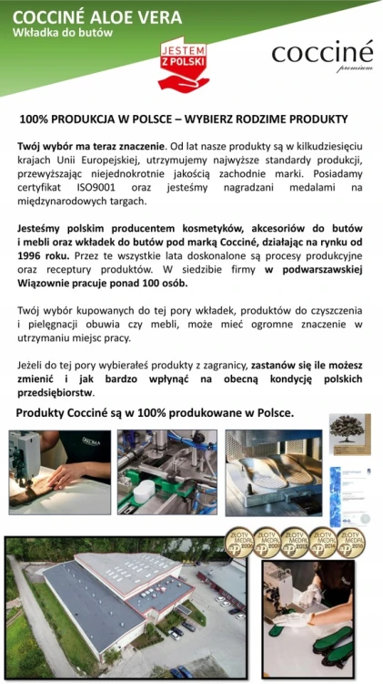 COCCINE LATEX ALOE VERA Wkładki do butów 36–46 | Komfort, świeżość, higiena