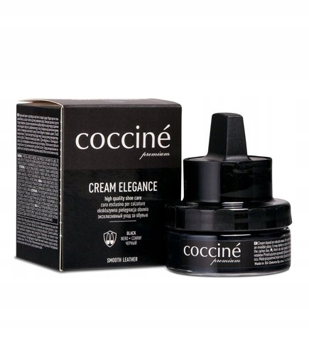 COCCINE CREAM ELEGANCE Krem do Obuwia CZARNY Pasta do skóry licowej - 50 ml